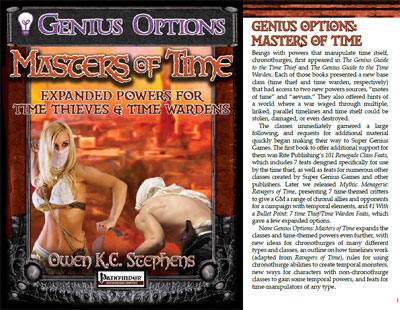 A Review of the Role Playing Game Supplement Genius Options: Masters of Time