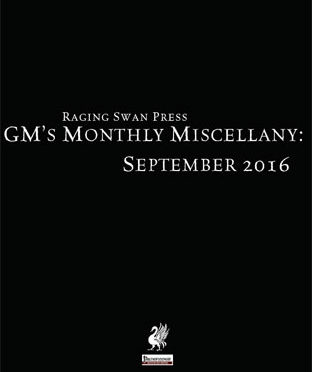 Free Role Playing Game Supplement Review: GM’s Monthly Miscellany: September 2016