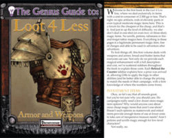 The Genius Guide to Loot 4 Less Vol. 1: Armor and Weapons