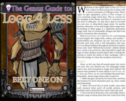 The Genius Guide to Loot 4 Less Vol. 8: Belt One On