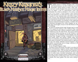 A Review of the Role Playing Game Supplement Krazy Kragnar’s Black Market Magic Items
