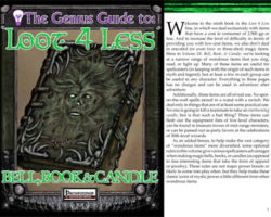 A Review of the Role Playing Game Supplement The Genius Guide to Loot 4 Less Vol. 9: Bell, Book, & Candle