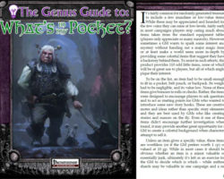 A Review of the Role Playing Game Supplement The Genius Guide to What’s in my Pocket?