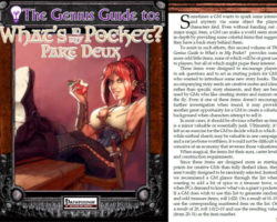 A Review of the Role Playing Game Supplement The Genius Guide to What’s In My Pocket? Part Deux