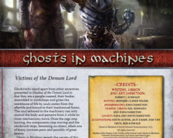 A Review of the Role Playing Game Supplement Ghosts in Machines