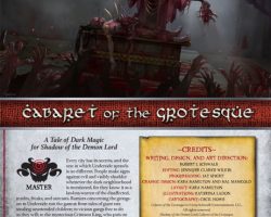 A Review of the Role Playing Game Supplement Cabaret of the Grotesque