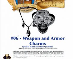 A Review of the Role Playing Game Supplement Expanded Options #06 – Items of Quality – Weapon and Armor Charms