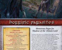 A Review of the Role Playing Game Supplement Horrific Parasites