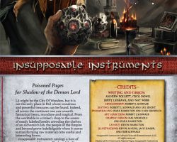 A Review of the Role Playing Game Supplement Insupposable Instruments