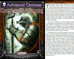 A Review of the Role Playing Game Supplement Advanced Options: Cavaliers’ Orders