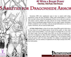 A Review of the Role Playing Game Supplement #1 With a Bullet Point: 5 Abilities for Dragonhide Armor