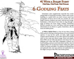 Free Role Playing Game Supplement Review: #1 With a Bullet Point: 6 Godling Feats