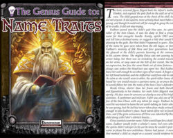 A Review of the Role Playing Game Supplement The Genius Guide to Name Traits