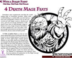 #1 With a Bullet Point: 4 Death Mage Feats