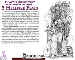 A Review of the Role Playing Game Supplement #1 With a Bullet Point: 5 Hellfire Feats