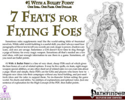 A Review of the Role Playing Game Supplement #1 With a Bullet Point: 7 Feats For Flying Foes