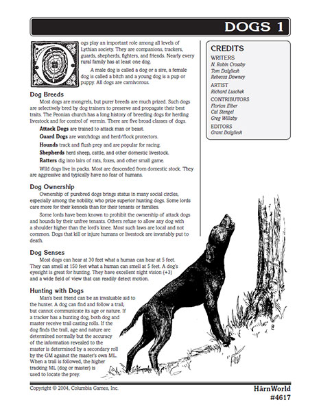 A Review of the Role Playing Game Supplement Dogs