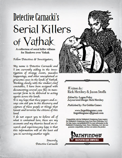 Detective Carnacki's Serial Killers of Vathak