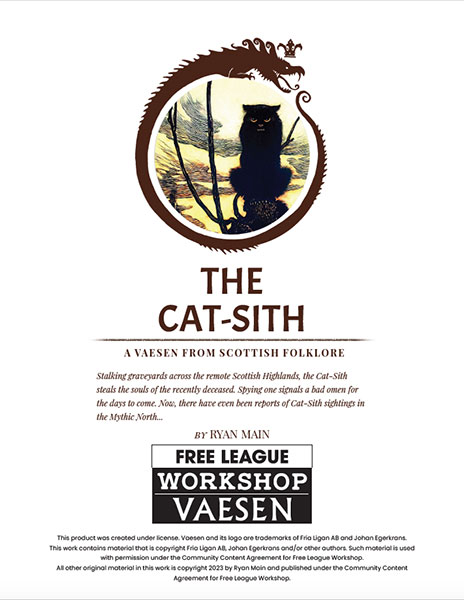 A Review of the Role Playing Game Supplement The Cat-Sith – A Creature for Vaesen