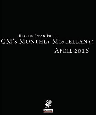 Free Role Playing Game Supplement Review: GM’s Monthly Miscellany: April 2016