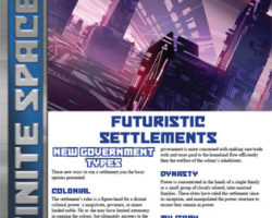 A Review of the Role Playing Game Supplement Infinite Space: Futuristic Settlements