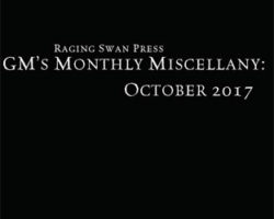 Free Role Playing Game Supplement Review: GM’s Monthly Miscellany October 2017