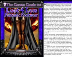 A Review of the Role Playing Game Supplement: The Genius Guide to Loot 4 Less Vol. 4: Fantastic Footwear
