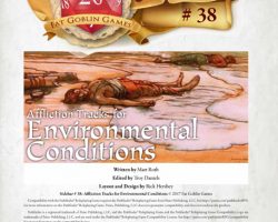 A Review of the Role Playing Game Supplement Sidebar #38 – Affliction Tracks for Environmental Conditions