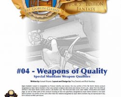 Expanded Options #04 - Items of Quality - Weapons