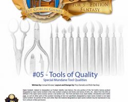 A Review of the Role Playing Game Supplement (5E) Expanded Options #05 – Items of Quality – Tools
