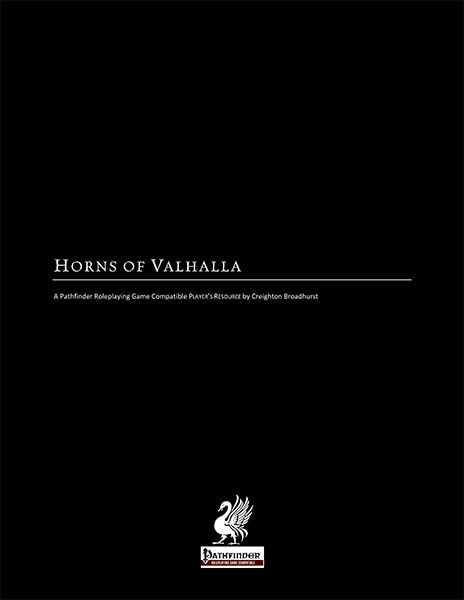 A Review of the Role Playing Game Supplement Horns of Valhalla