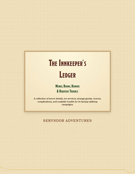 A Review of the Role Playing Game Supplement The Innkeeper’s Ledger