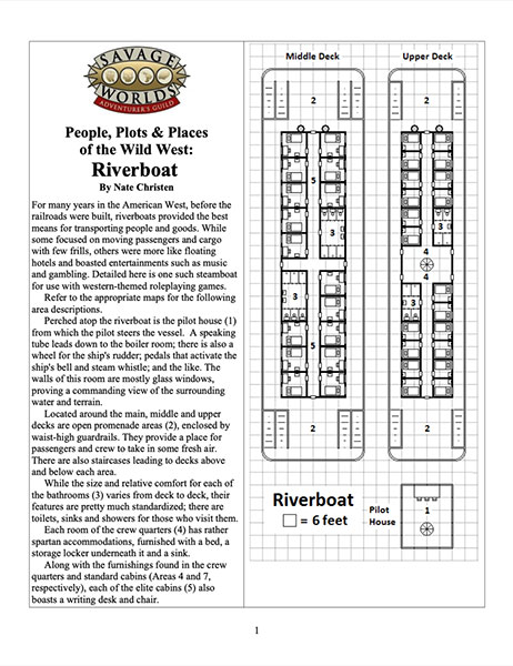 A Review of the Role Playing Game Supplement People, Plots and Places of the Wild West: Riverboat
